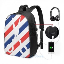 이발 미용가방 배낭 스타일링 출장 메이크업재미 있은 그래픽 인쇄 이발사 가위 USB 충전 배낭 남자 학교 가방 여자 가방 여행 노트북 가방