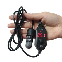 어항히터 어항 히터기 온도 조절기 수족관 어항 미니 수조 수중 히터 수조 수족관 히터 온도 조절 가능한 잠수정 온도 조절기 히터 18 34 디지털 디스플레이 USB 충전