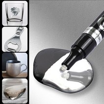크롬 미러 효과 마커 피규어 도색 광택 페인트 공예 마카 펜 도장펜, 실버 3.0mm
