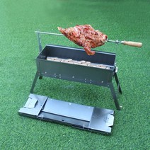 회전 통구이 기계 양고기 로스트치킨 숯불구이 바비큐, 소형접이식오븐양다리세트