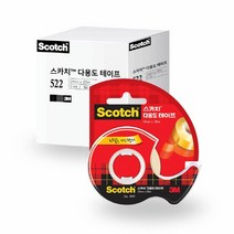 3M 스카치 다용도 테이프 522D(12mmx20m) 2갑 24개입, 투명, 60개