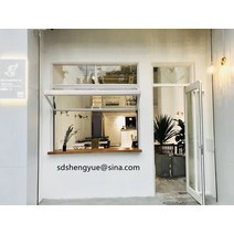알루미늄 상점 전면 수직 원 슬라이딩 현관 셀프 중문 이중 접이식 스윙 도어 푸시 업 창문, 한개옵션0