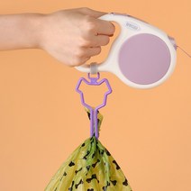 [위러브] 댕글 풉키링 / 강아지산책용품 배변봉투 홀더 풉백 배변용품, 퍼플