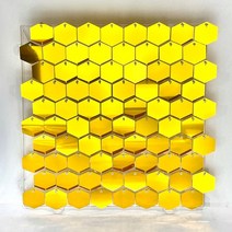 배경 벽 반짝이 스팽글 파티 육각형 반짝이는 웨딩 생일 크리스마스 12 개, 6.Gold