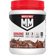 Muscle Milk 머슬밀크 정품 단백질 파우더 초콜릿 1 93파운드 12인분 32g, 2