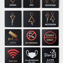 픽토그램 표지판 화장실 금연표시 CCTV표찰 직원전용, CCTV