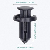 Lantee 혼다 91503-SZ5-003용 10mm 펜더 푸시 인 리테이너 .. 정품보장, 10
