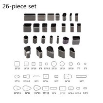 가죽 실리콘 커팅 나이프 스퀘어 테일 소드 몰드 벨트 지갑 펜던트 몰딩 도구 수동 제작, 26-piece set