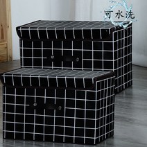 다용도수납장 다용도수납장 옷수납 가방 도매 킹사이즈 수납상자 패브릭아트 수납함 다용도 좋은물건 필수품 수납박스, C04- 2세트(작은대), T14-블랙체크 군단 핸드식 타입(