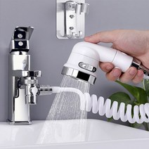 세면대 샤워기 수전 세트, silver