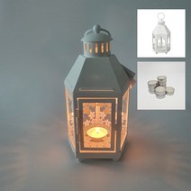 이케아 크링숸트 미니양초 티라이트 미니향초램프+미니양초, 2. 화이트랜턴+미니양초50P