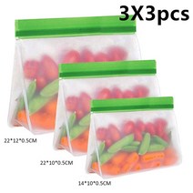 냉동실정리용기 냉동고정리용기버터케이스5pcs/15pcs 재사용 가능한 냉장고 식품 저장 가방 휴대용 지 플락, 05 9pcs SML