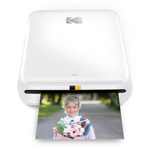 KODAK Step 무선 모바일 포토 미니 컬러 프린터(흰색) iOS 및 Android NFC 블루투스 장치와 호환 2x3, Printer_White