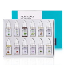 립글로즈 립틴트 립밤 립라이너 잘 지워지지 않는 착색 타투 립스틱 틴트 12pcs 코코넛 향기 오일 아로마 에센셜 오일 세트 딸기 수박 파인애플 라벤더 향 오일 립글로스 만들기, 세트 1