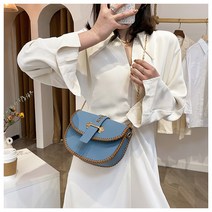 수지네작업실 가죽가방 DIY 하프문 퀼트 만들기 국내 배송 가죽공예, 하프문새들백 블루