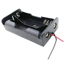 와이어 리드가 있는 플라스틱 블랙 케이스 상자 홀더, 2.97x1.61x0.79 인치, 설명