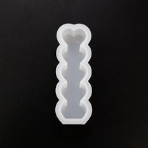 재미있는 1PC 하트 모양 촛불 금형 명확한 석고 캔들 웨딩 파티 저녁 만들기 DIY 수제, 01 Transparent white