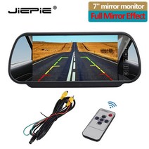 룸미러후방카메라 백미러 화물차 사각지대 사제 어라운드뷰 JIEPIE-7 인치 반전 카메라 모니터 키트 자동, 01 White Mirror Monitor