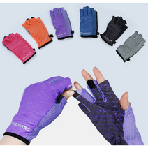 인콘트로 멜란지 매쉬 여름 반장갑 자전거 스포츠장갑, 검정 L