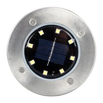 MIERU 태양광 8구 바닥등 솔라 8LED 잔디등 정원등 매립등, 화이트