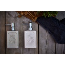 폴리에라드 410ml 세라믹 살 드방B 공병 욕실 디스펜서 용기, 클린 화이트 2개