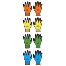 3M 1+1 컬러 NBR 반코팅 손 보호장갑 세밀한작업 농사 티그 사계절 일, 1개