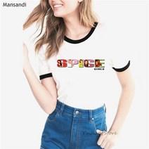 Cool Spice Girls 티셔츠 여성 보그 티셔츠 Maiden Tops letters 프린트 그래픽 티 셔츠 femme streetwear 90s tumblr clothes