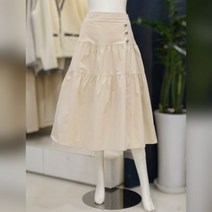 나이스크랍 나이스클랍 뒷밴딩 버튼포인트 슬릿 스커트(A231PWS203)LE