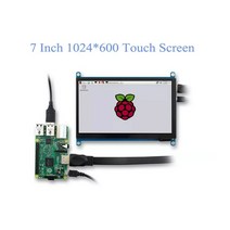 7인치 터치 스크린 패널 IPS 라즈베리 디스플레이 LCD DIY 모니터 정전식 HD 1024x600 휴대용 울트라 디스플레이