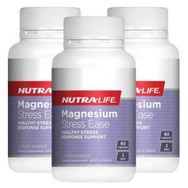 뉴트라라이프(Nutra-Life) 뉴트라라이프 마그네슘 스트레스 이즈 60 캡슐 X 3개, 180캡슐, 1세트