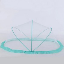 유아 모기장 덮개 접을 수 있다 어린이 침대 생아 몽골 가방 설치 면제 모기장 덮개 어린이 통용, 민트 아쿠아