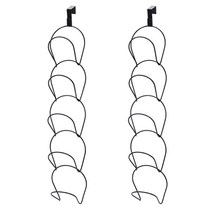 마벨인홈 생활편리 간편 모자걸이 가방 행거 후크, 2세트, 블랙