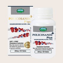 호주 네이쳐스탑 사탕수수 폴리코사놀 Policosanol 20mg 180정 (6개월분), 1개, 6개월분|