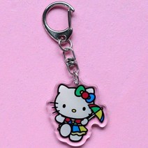 산리오 인형 피규어 굿즈 가챠 산리오스 애니메이션 헬로키티 아크릴 학생 가방 키 체인 선물, Hello Kitty1
