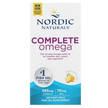 노르딕 네츄럴 프로페셔날 Nordic Naturals 얼티메이트 오메가 레몬 282.5mg 소프트젤 120정, 1개