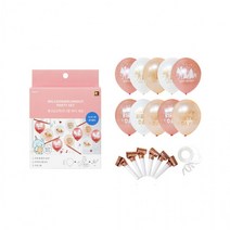 파티풍선코끼리나팔세트 3번(로즈골드) 인쇄풍선 리본, 상세페이지 참조