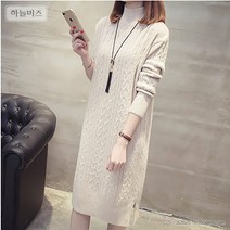 세미 반폴라 니트 원피스 루즈핏 나른함 뉴타임즈 A31 Q745A355