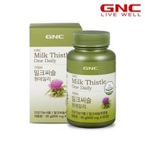 GNC 건강식품 비타민 비타민C [GNC] 밀크씨슬 원 데일리 (60정) 30일분., 상세 설명 참조, 단일옵션