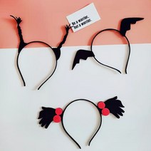 생일 파티 머리띠 삐삐 악마 양갈래 장식 3종 [Party Costume Hair Band Decoration Item 3 Options], 삐삐머리띠(Pigtails)