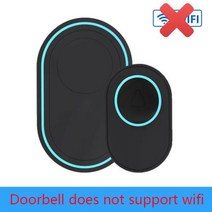 스마트 인터폰 무선 와이파이 초인종 tuya 스마트 홈 보안 경보 시스템 연결 433mhz 감지기 경고 모드 환영 초인종 led 조명 키트, Black No WiFi