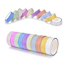 피케이몰 다용도 반짝이 포인트 롤형 홀로그램 테이프 10개입, 10개, 은색