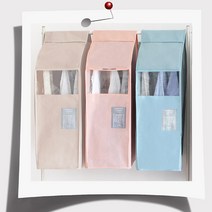 +하우스플랜+ 유니크 올인원 행거 커버 미니 (부직포 투명창 지퍼오픈/옷장 옷걸이/넓은수납), 인디핑크