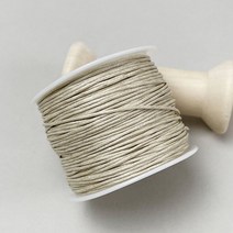 헤세드 롤) 1mm 면끈 왁스끈 비즈 매듭끈 면줄 (약70m), 연베이지