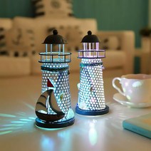 한소픈 여름소품 LED 등대 무드등 여름디스플레이 테마소품 여름인테리어 돛단배 갈매기, B타입-등대
