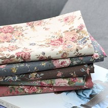 면20수평직 - 미들 쉐비로즈플라워 5color / 면100% 침구류 홈패션 인테리어소품, 민트