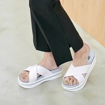 여자 통굽 가죽 슬리퍼 사무실 교사 데일리 실내화