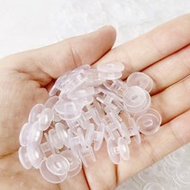[마켓영] 실내화 투명단추 200개 1세트 꼬다리 단추 버튼 슬리퍼 부자재 DIY, 단추 200개