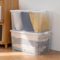 심플스텝 리빙박스 75L 대형 대용량 투명, 화이트