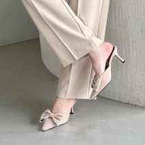 [최저가]여성 스틸레토 뮬 힐 펌프스 구두 7cm