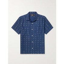 RRL 더블알엘 컨버터블 칼라 프린트 코튼 셔츠